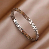 Stainless Steel Geometric Charm Bracelet for Women