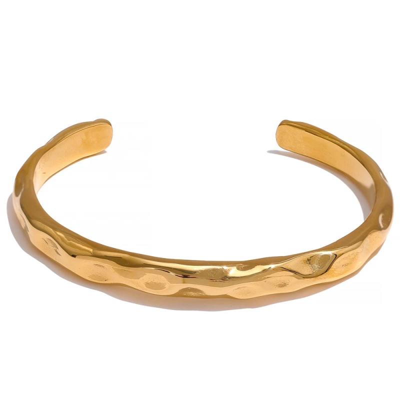 Minimalist Tarnish Stainless Steel Bangle Bracelet