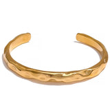 Minimalist Tarnish Stainless Steel Bangle Bracelet