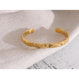 Minimalist Tarnish Stainless Steel Bangle Bracelet