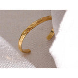 Minimalist Tarnish Stainless Steel Bangle Bracelet