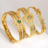 Stainless Steel Evil Eye Bracelet Italian Charm Bangle Cross Wristband Gift