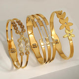 Stainless Steel Evil Eye Bracelet Italian Charm Bangle Cross Wristband Gift