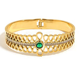 Stainless Steel Evil Eye Bracelet Italian Charm Bangle Cross Wristband Gift