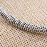 Stainless Steel Bracelets Bangle Twisted Wire Pearl Charm Accessories Women