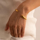 Youthway Stainless Steel Asymmetrical Open Bracelet for Women