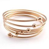 Yellow Wire Mesh Hand Bangle Charm Bracelet Jewelry For Women