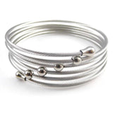 Yellow Wire Mesh Hand Bangle Charm Bracelet Jewelry For Women