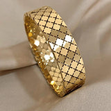 Chunky Cross Charm Stainless Steel Bracelet for Women