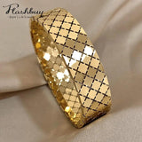 Chunky Cross Charm Stainless Steel Bracelet for Women