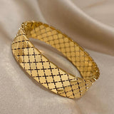 Chunky Cross Charm Stainless Steel Bracelet for Women
