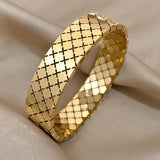 Chunky Cross Charm Stainless Steel Bracelet for Women