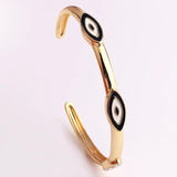 Boho Evil Eye 18K Plated Bangles Bracelets for Women Vintage Charm