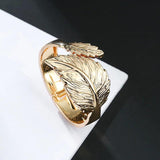 Leaf Charm Open Bracelet for Women Cuff Bangles