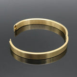 Men Stainless Steel Round Bangle & Bracelet Matte Charm Jewelry