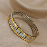 Zircon Heart Flower Bangle Bracelet Stainless Steel Women Jewelry