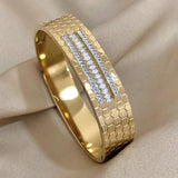 Stainless Steel Zircon Cuff Bracelet for Women