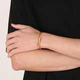 Stainless Steel Strand Nail Charm Bangle Unisex