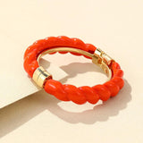 Colorful Open Bracelet Adjustable Women Retro Charm Resin Bangle