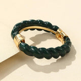 Colorful Open Bracelet Adjustable Women Retro Charm Resin Bangle