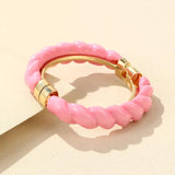Colorful Open Bracelet Adjustable Women Retro Charm Resin Bangle