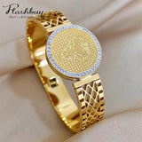 Chunky Rhinestone Lion Bracelets for Women Men Waterproof Jewelry