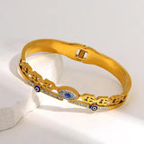 Vintage Boho Evil Eye Stainless Steel Bangles & Bracelets for Women