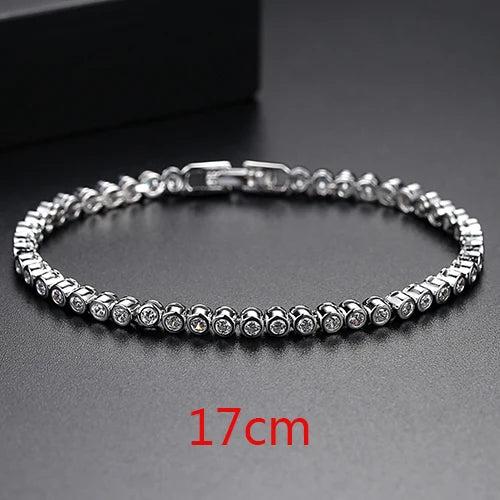 Delicate Round CZ Tennis Bracelet for Women