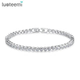Delicate Round CZ Tennis Bracelet for Women
