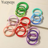 3PCS/Set Resin Acrylic Bangles Colorful Bracelets Punk Jewelry