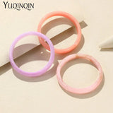 3PCS/Set Resin Acrylic Bangles Colorful Bracelets Punk Jewelry