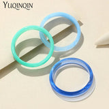 3PCS/Set Resin Acrylic Bangles Colorful Bracelets Punk Jewelry