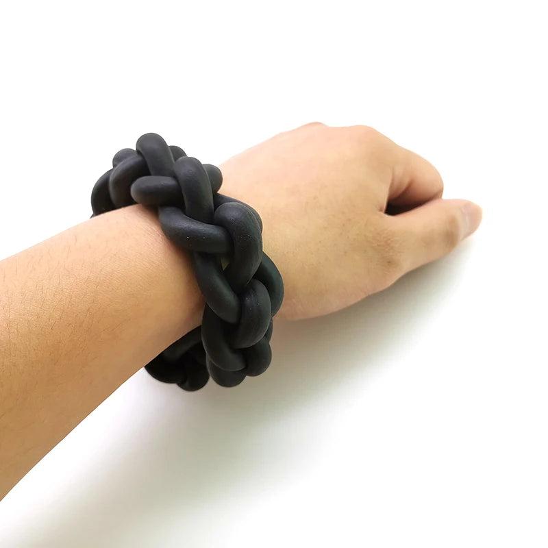 Rubber Charm Bracelets for Women Elasticity Bangle Chain Jewelry