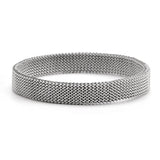 Colorful Stainless Steel Elastic Stretch Mesh Charm Bracelet Men Women Jewelry