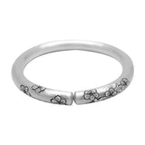Silver Charm Bracelets Women Vintage Flower Geometry Adjustable Fine Jewelry
