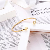 BOBASI Triangle Charm Cuff Bracelet Stainless Steel Bangle