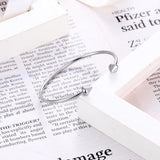 BOBASI Triangle Charm Cuff Bracelet Stainless Steel Bangle