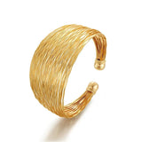 Alloy Round Chain Charms Cuff Bracelet for Women Female Bracelets