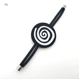 Spiral Tension Mount Charm Bracelet Rubber Jewelry
