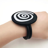 Spiral Tension Mount Charm Bracelet Rubber Jewelry