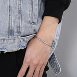 Stainless Steel Bamboo Cuff Bracelet Bangle