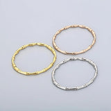 Stainless Steel Bamboo Cuff Bracelet Bangle
