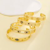 Zircon Charm Bangle Evil Eye Cuff Bracelet Wedding Gift