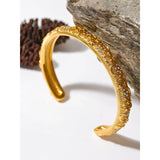 Stainless Steel Star Moon Sun Cuff Bracelet Bangle 18K Zircon Charm