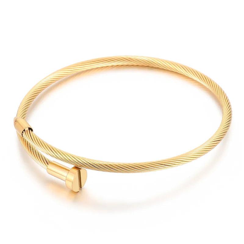 Adjustable Hairband Nail bangle Charm Bracelet Men's Women's Punk Jewelry