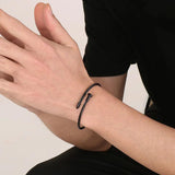 Adjustable Hairband Nail bangle Charm Bracelet Men's Women's Punk Jewelry