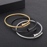 Adjustable Hairband Nail bangle Charm Bracelet Men's Women's Punk Jewelry