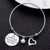She Believed She Could So She Did Bangle Bracelet