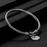 Titanium Steel Round Horseshoe Clasp Jesus Charm Bracelet