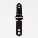 Adjustable Big Leather Charm Bracelet for Women